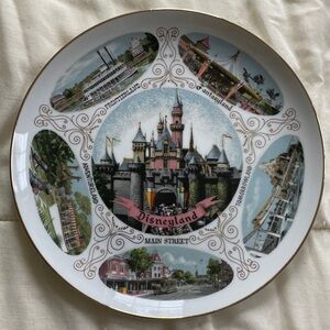 Vtg. Disneyland Collector Plate - Sleeping Beauty Castle - 1950s/60s
